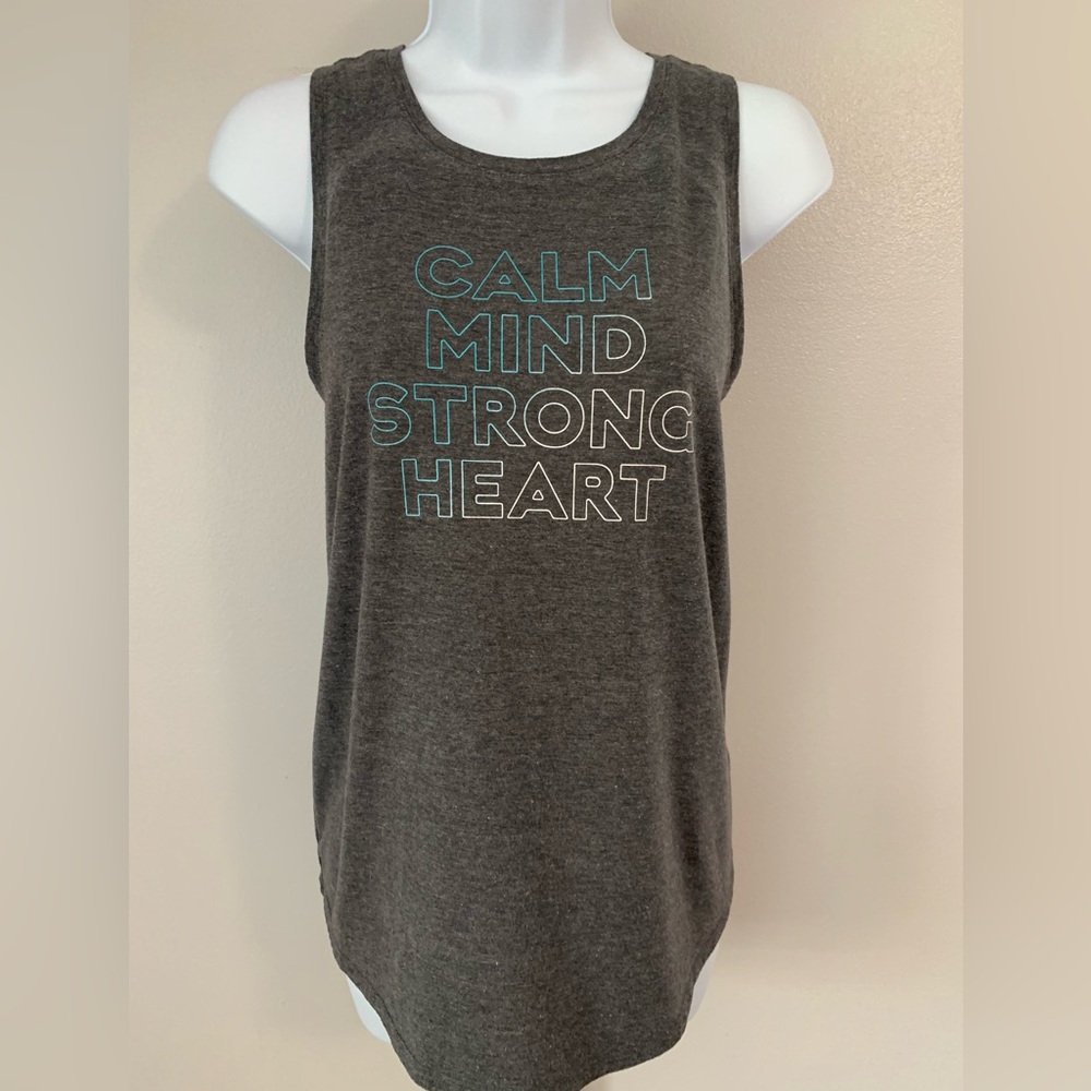 Old Navy Active Gray Graphic Relaxed Tank Top